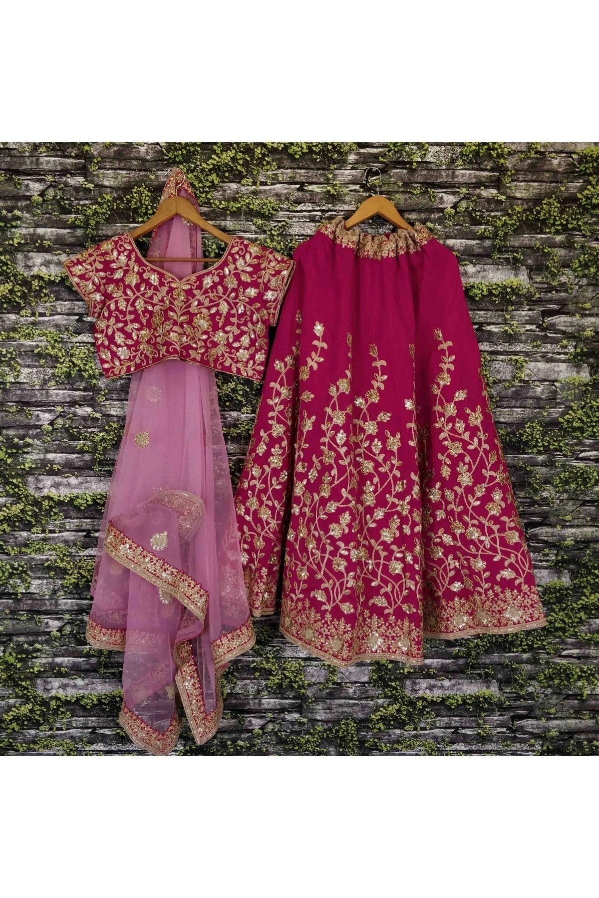 Red and Wine Banglori Silk Lehenga Choli NCLC10110249