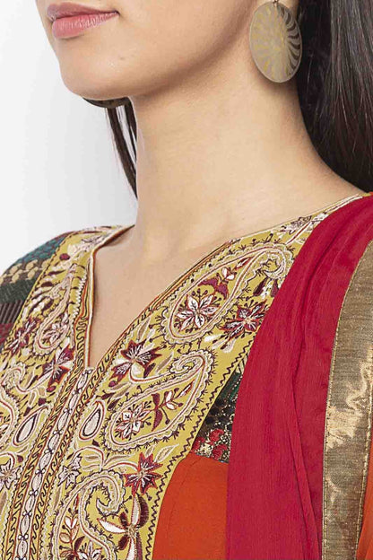 Rust Plus Size Georgette Embroidery Anarkali Suit NCSS10710643