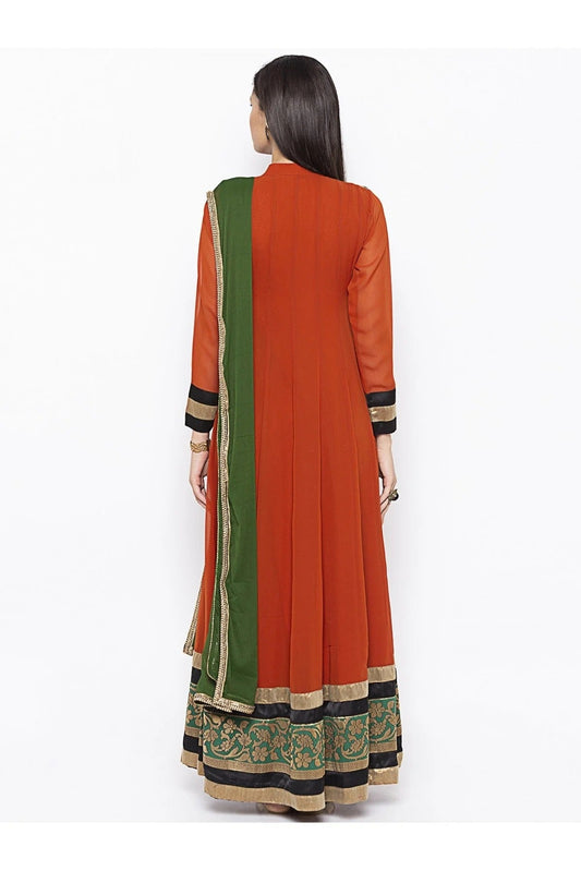 Rust Plus Size Georgette Embroidery Anarkali Suit NCSS10710661