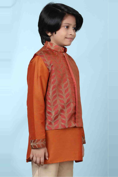 Rust Silk Jacket  NCBW10710732