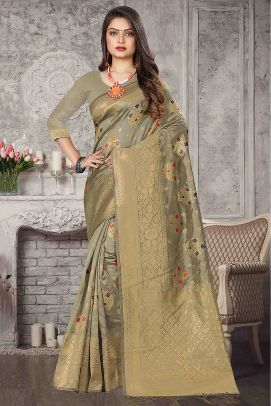 Sea Green Banarasi Art Silk Traditional Saree NCSD11210758