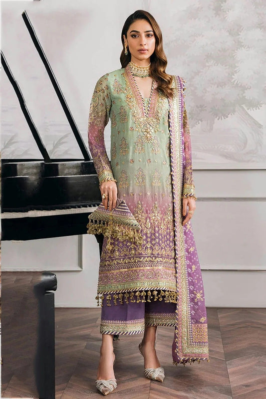 Sea Green Faux Georgette Semi Stitched Pakistani Suit NCSM11410433