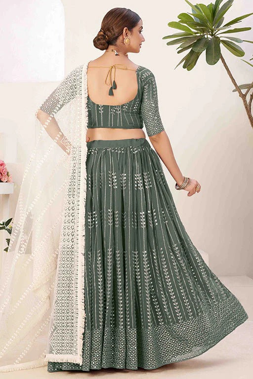 Sea Green Georgette Designer Lehenga Choli NCLC12410102
