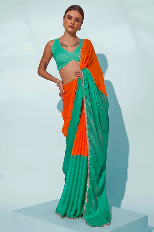 Sea Green Georgette Designer Saree NCSD11111820