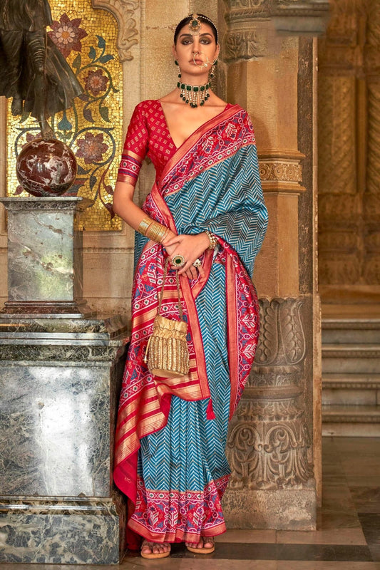 Sky Blue Banarasi Silk Saree NCSD11112480
