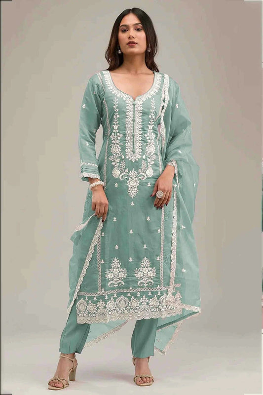Sky Blue Cotton Pakistani Suit NCSM11410234