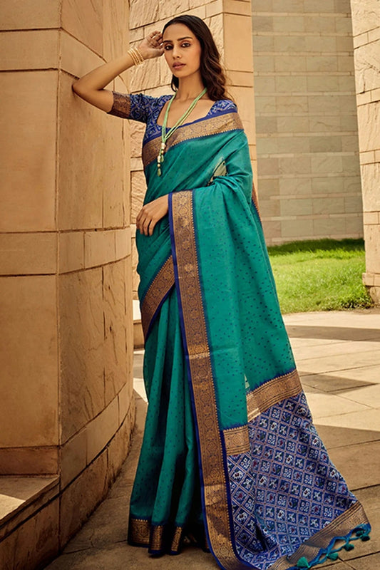 Sky Blue Handloom Silk Saree NCSD11112536
