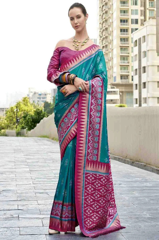 Sky Blue Soft Silk Printed Traditional Sarees  NCSD11110285