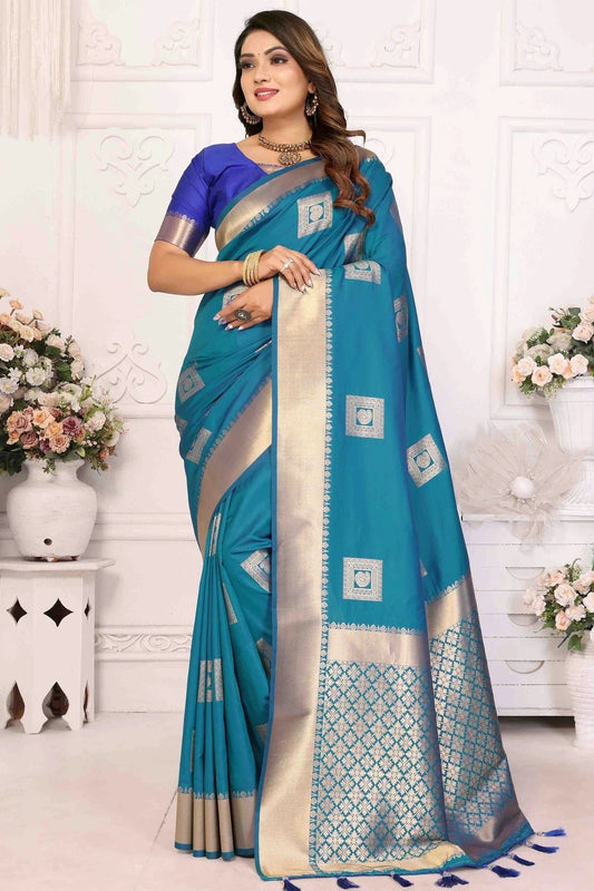 Sky Blue Soft Silk Traditional Saree NCSD11110799