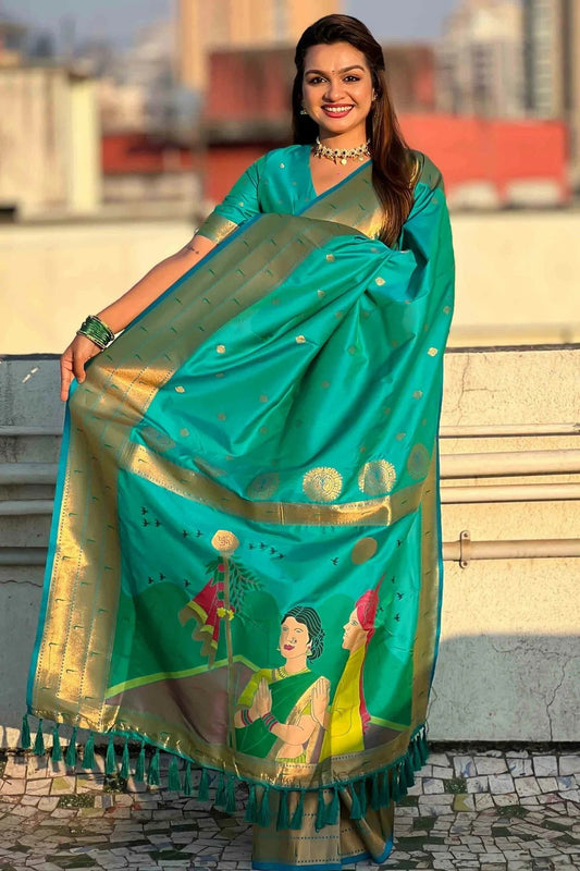 Sky Blue Soft Silk Traditional Saree NCSD11111121
