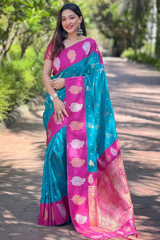 Sky Blue Soft Silk Traditional Saree NCSD11111471