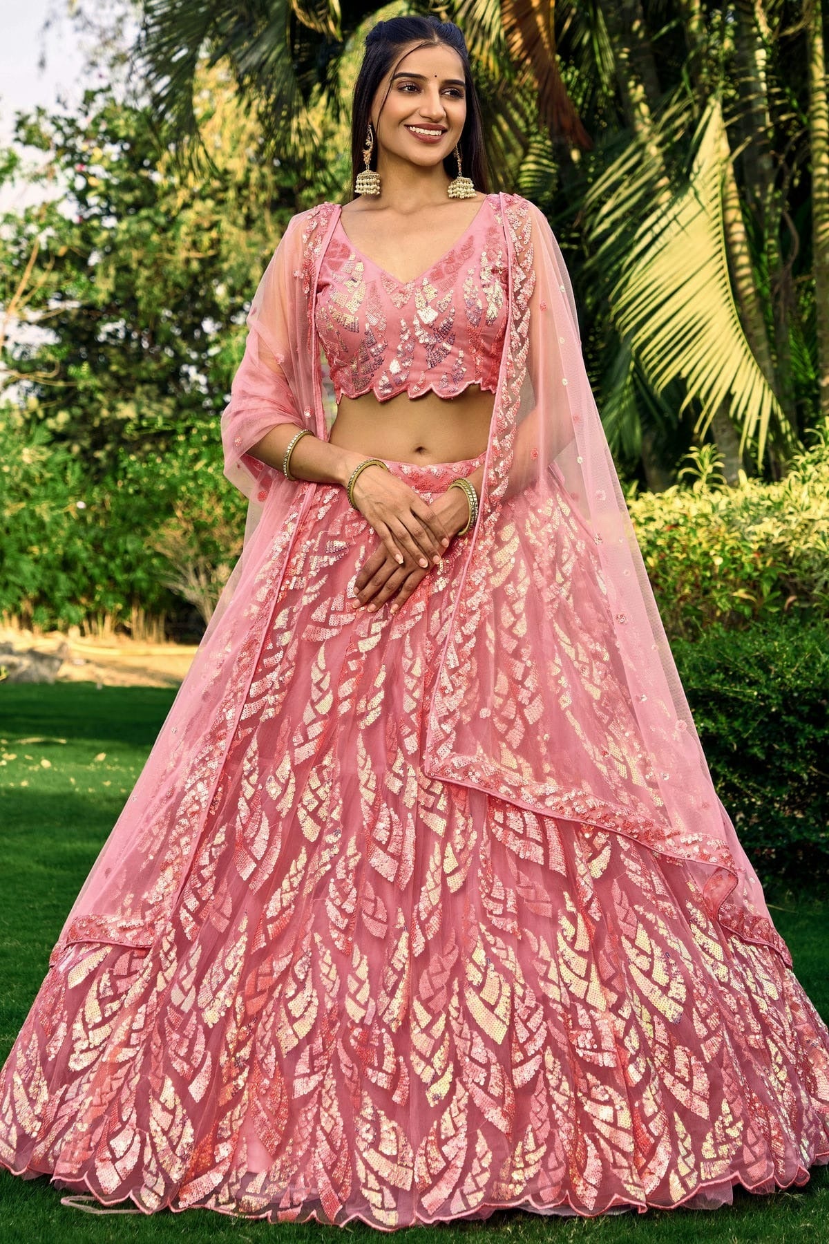 Soft Net Embroidery A Line Lehenga Choli NCLC10110150