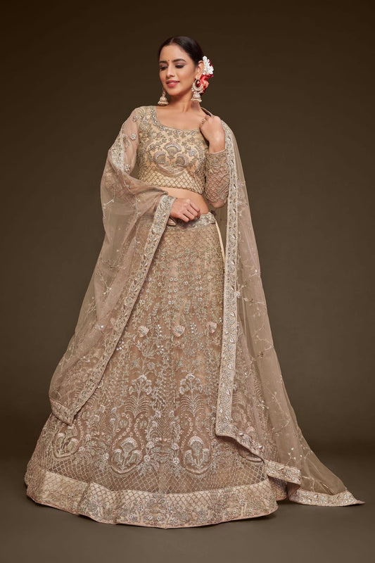 Soft Net Embroidery A Line Lehenga Choli NCLC10110213