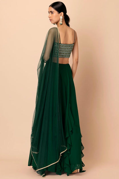 Soft Net Lehenga Choli In Green Colour LC10110159