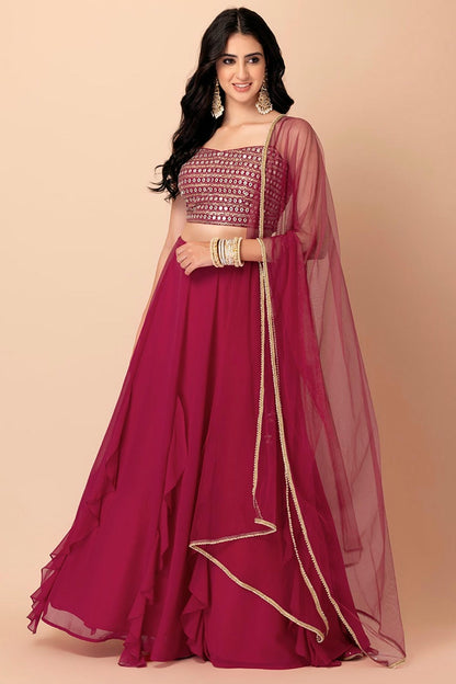 Soft Net Lehenga Choli In Pink Colour LC10110160
