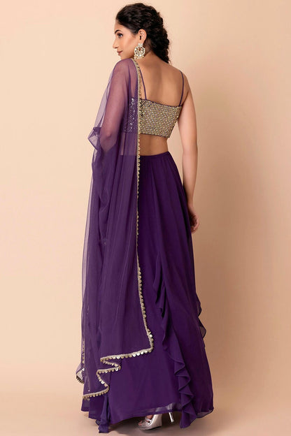 Soft Net Lehenga Choli In Purple Colour LC10110161