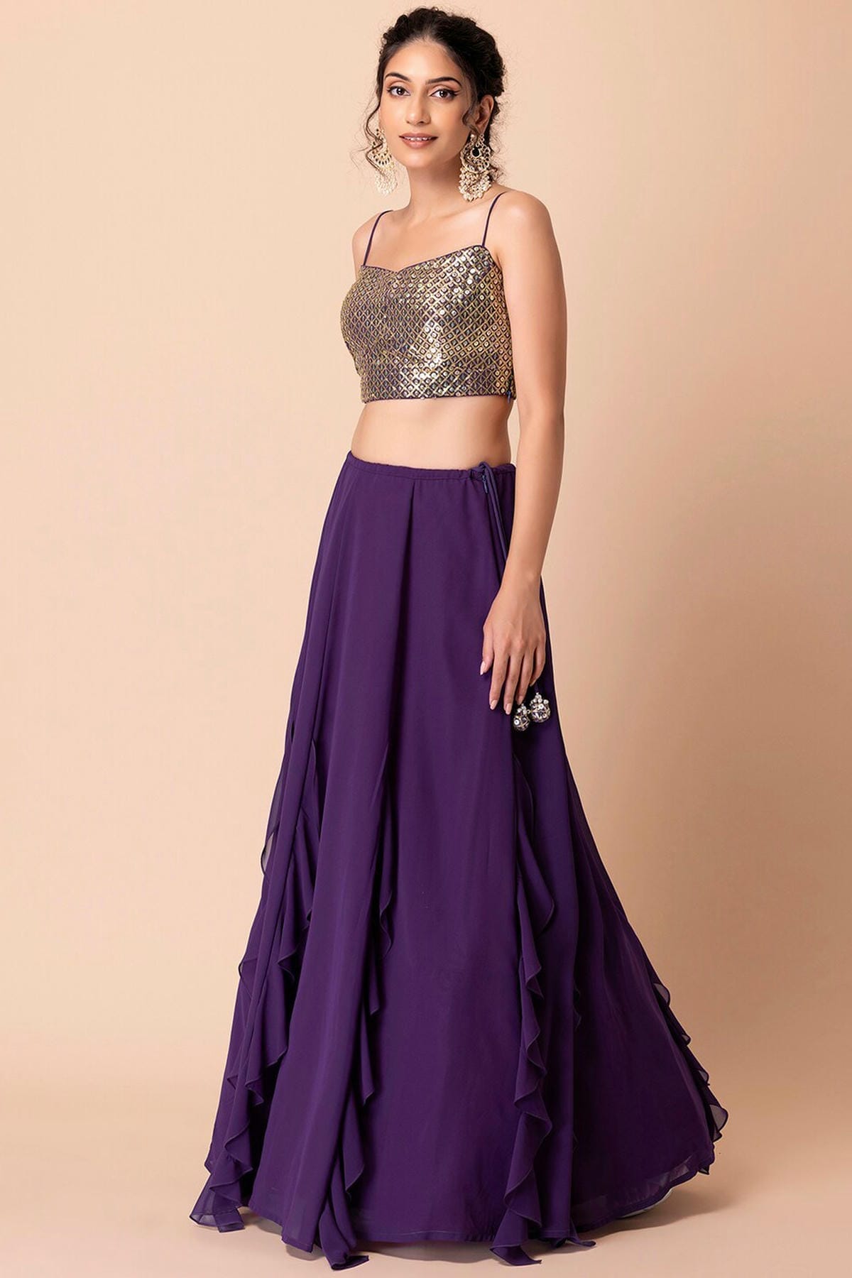 Soft Net Lehenga Choli In Purple Colour LC10110161