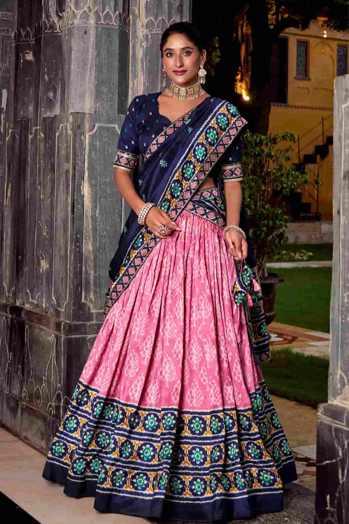 Tasar Silk Zari Woven Work Lehenga Choli In Baby Pink Colour NCLD1300068