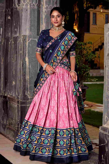 Tasar Silk Zari Woven Work Lehenga Choli In Baby Pink Colour NCLD1300068