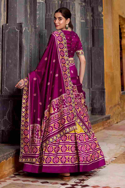 Tasar Silk Zari Woven Work Lehenga Choli In Mustard Colour NCLD1300069