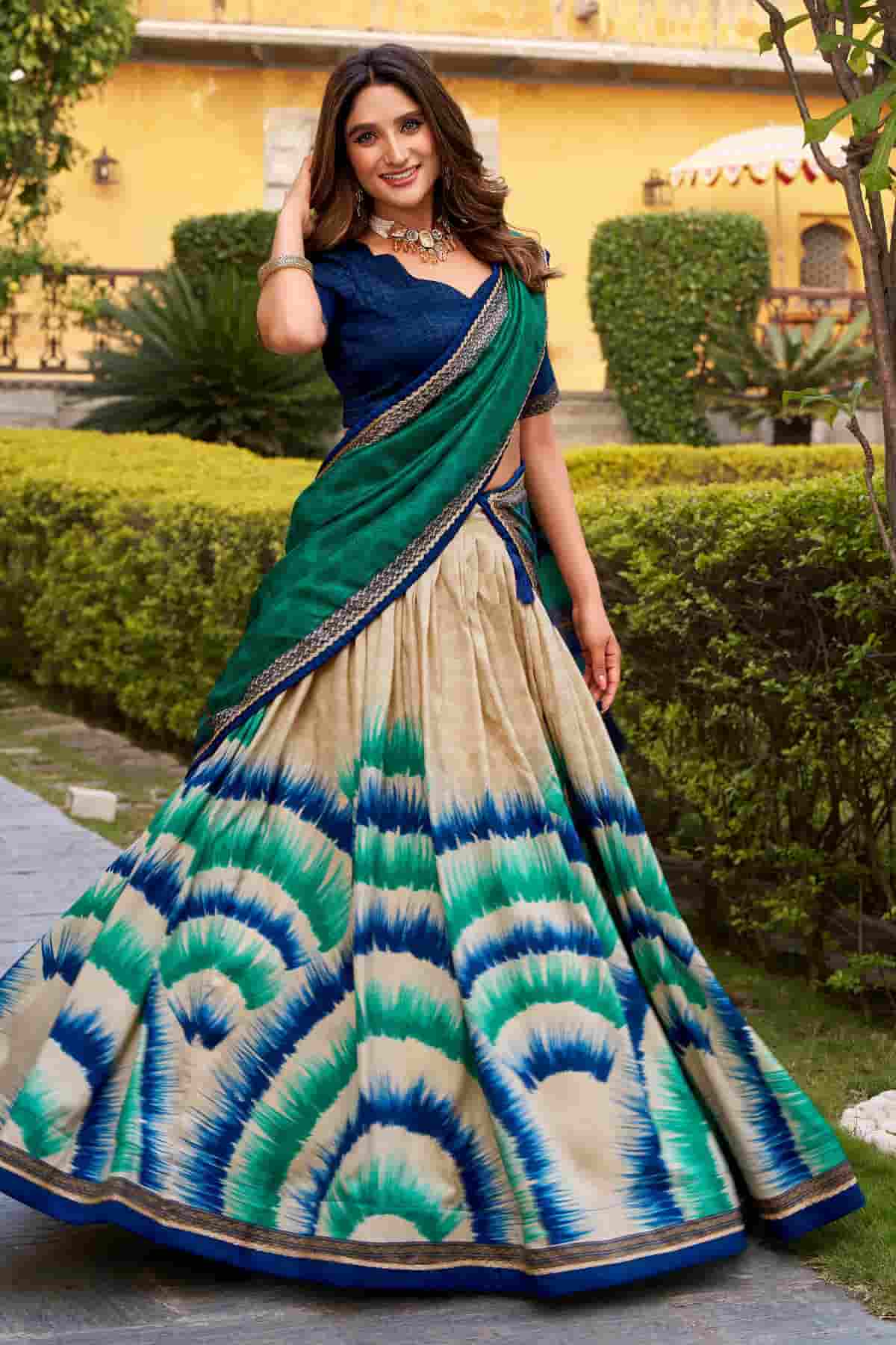 Tasar Silk Zari Woven Work Lehenga Choli In Navy Blue Colour NCLD1300064