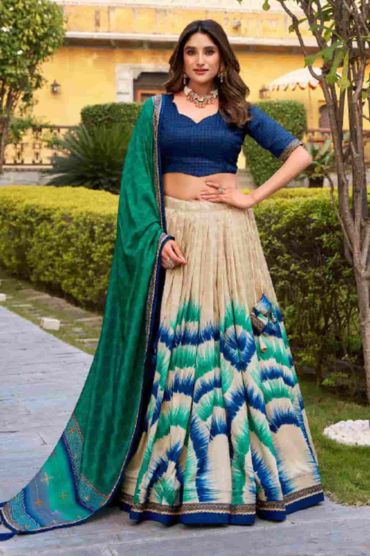 Tasar Silk Zari Woven Work Lehenga Choli In Navy Blue Colour NCLD1300064