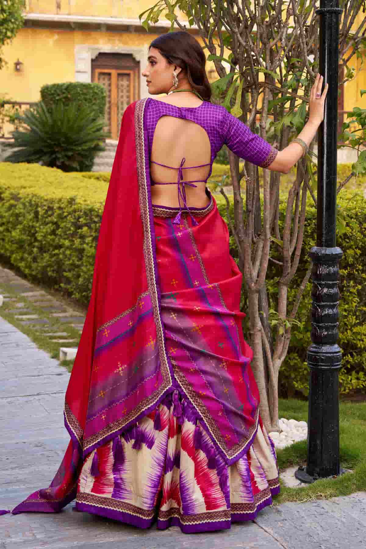 Tasar Silk Zari Woven Work Lehenga Choli In Purple Colour NCLD1300065