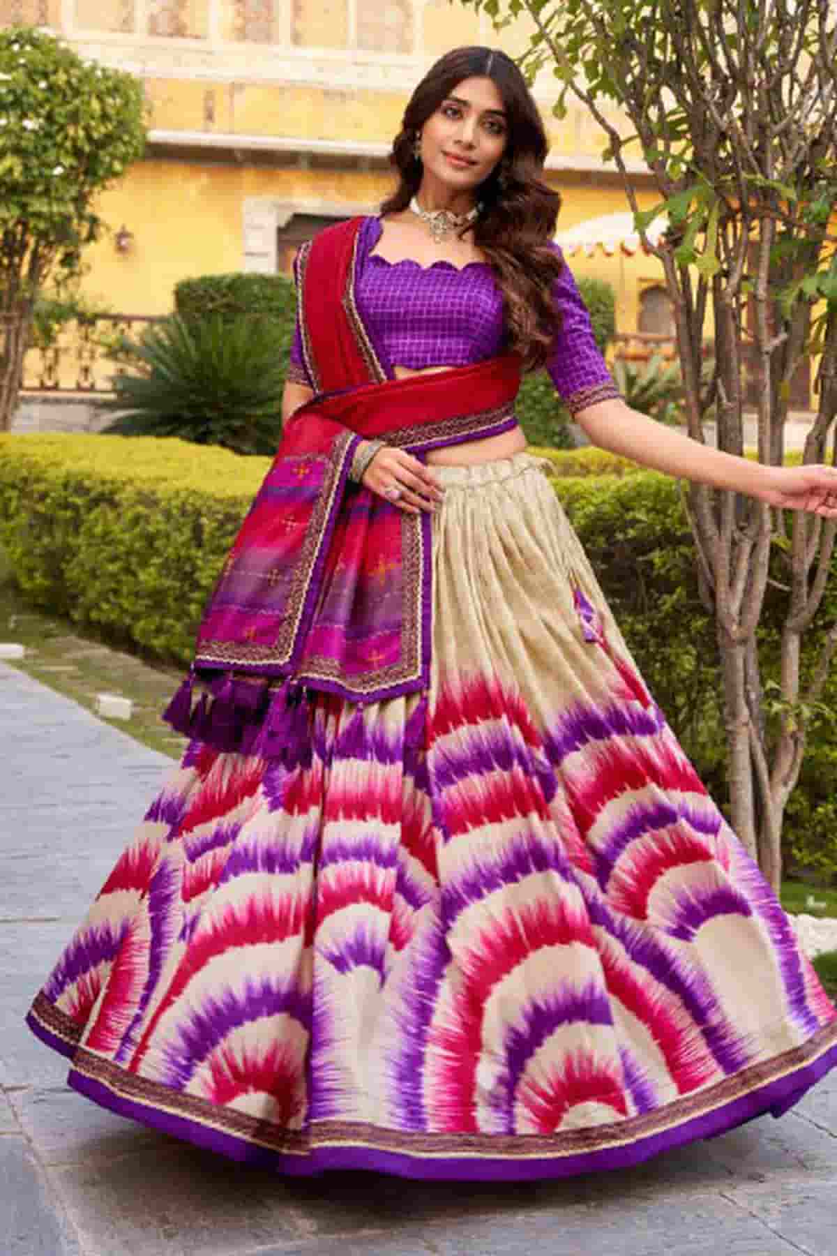 Tasar Silk Zari Woven Work Lehenga Choli In Purple Colour NCLD1300065