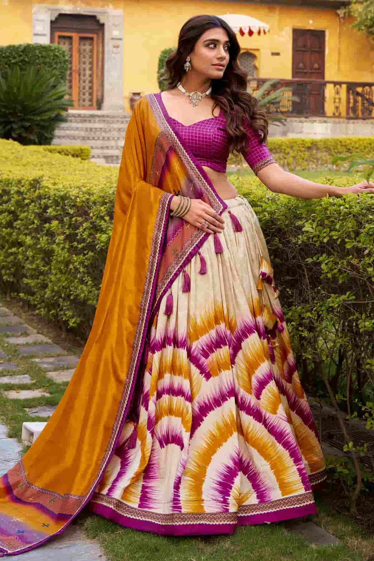 Tasar Silk Zari Woven Work Lehenga Choli In Wine Colour NCLD1300067