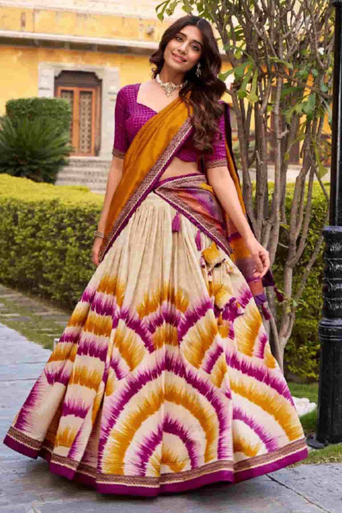 Tasar Silk Zari Woven Work Lehenga Choli In Wine Colour NCLD1300067