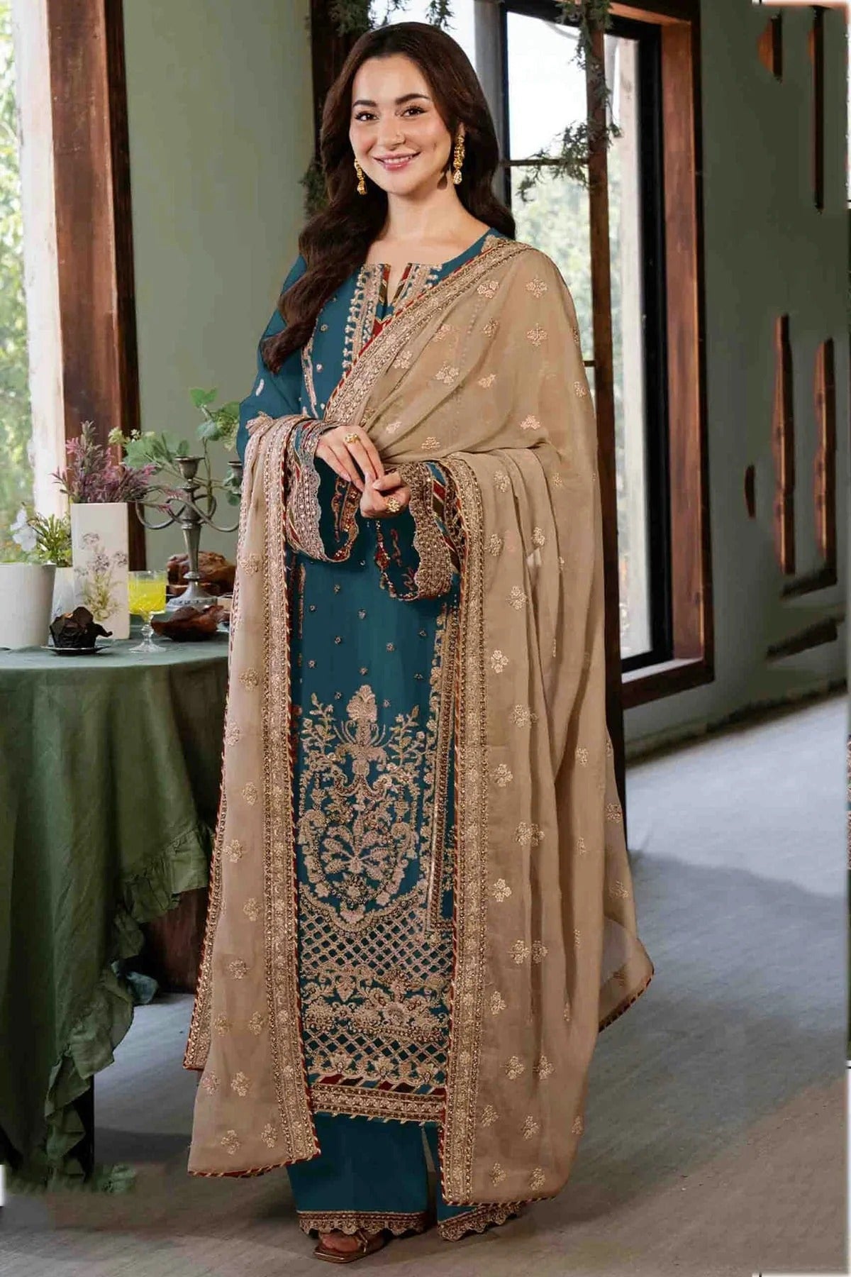 Teal Faux Georgette Pakistani Suit NCSM11410119