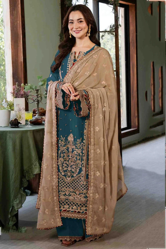 Teal Faux Georgette Pakistani Suit NCSM11410119