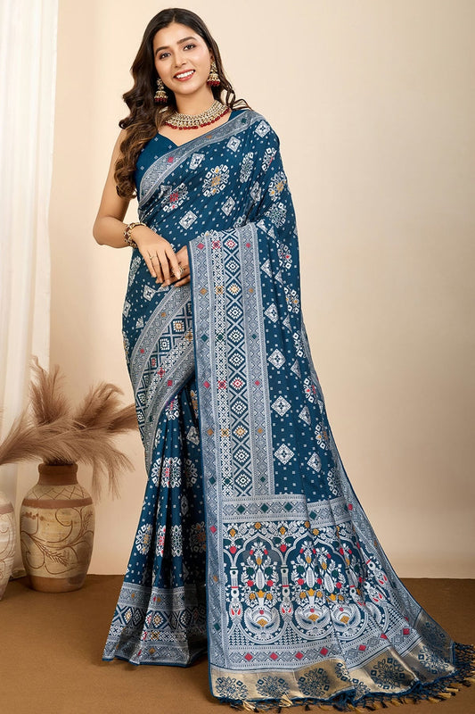 Teal Soft Silk Traditional Saree NCSD11111109