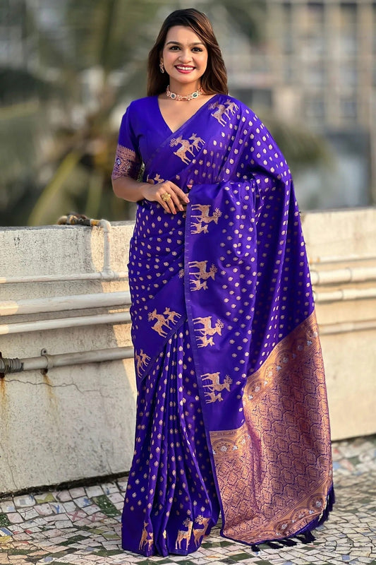 Violet Soft Silk Traditional Saree NCSD11111143