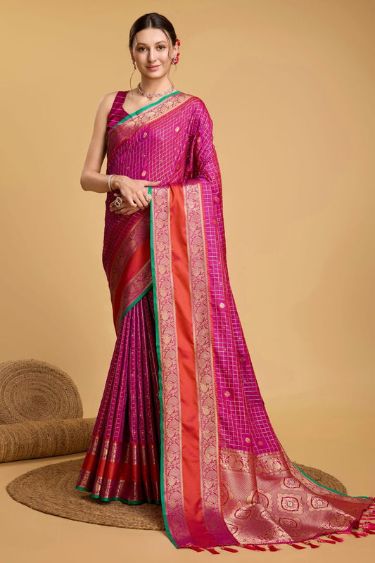 Voilet Silk Saree NCSD11112563