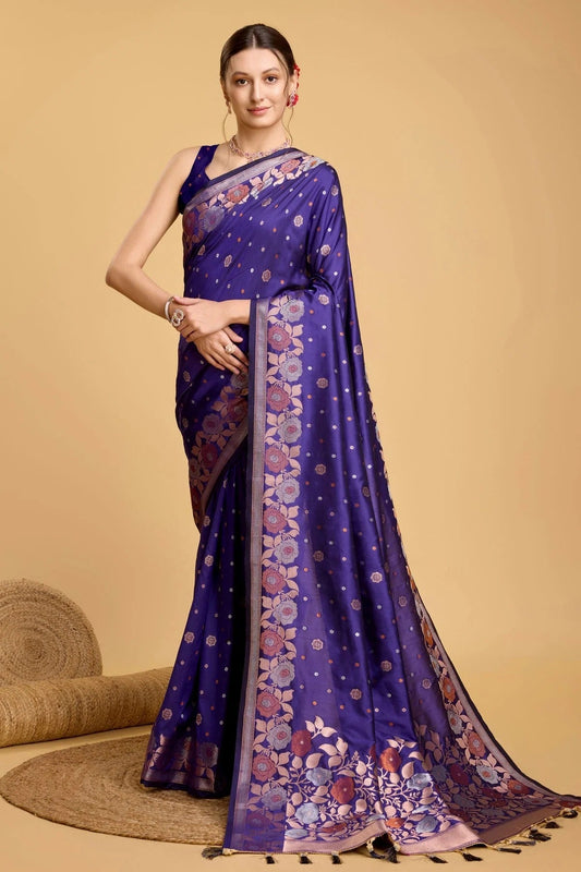 Voilet Silk Saree NCSD11112584