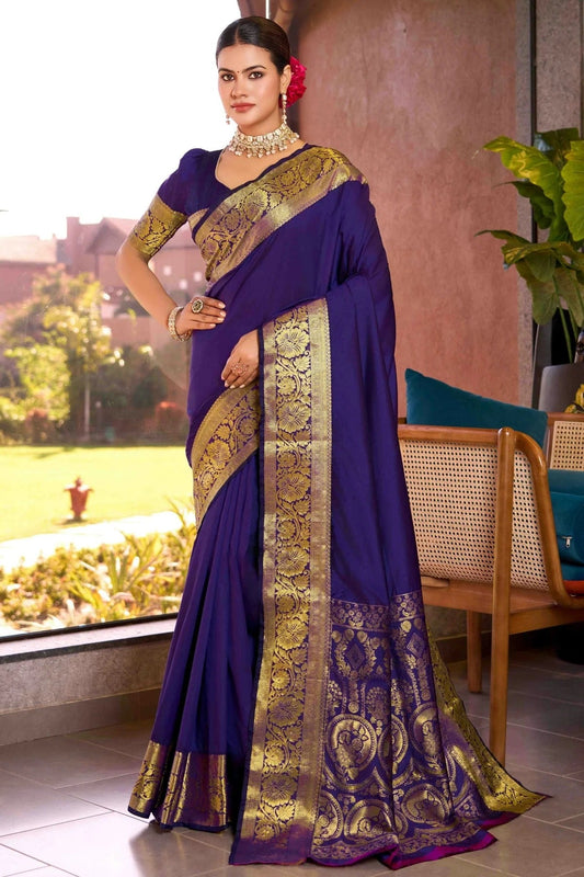 Voilet Soft Silk Traditional Saree NCSD11110985