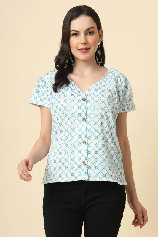 White Crepe Readymade Top  NCTP11112276