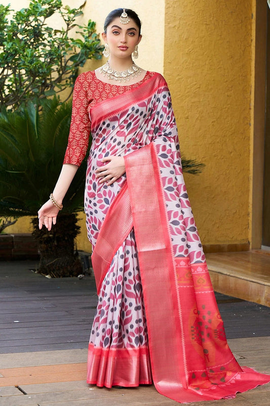 White Crepe Traditional Saree NCSD11111653