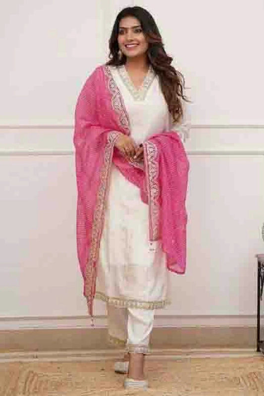 White Liva Rayon Stitched Pant Style Suit NCSS11410169