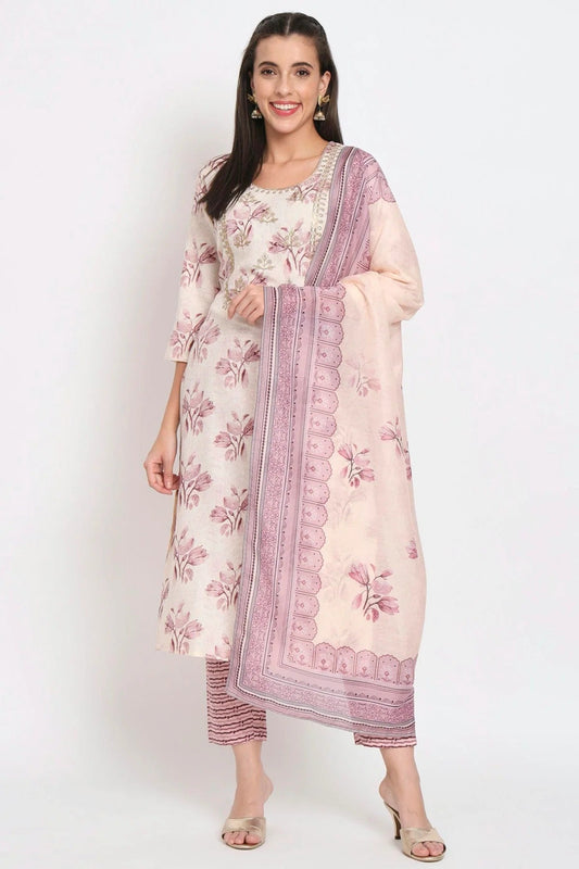 White Magic Cotton Stitched Salwar Suit NCSS11111907