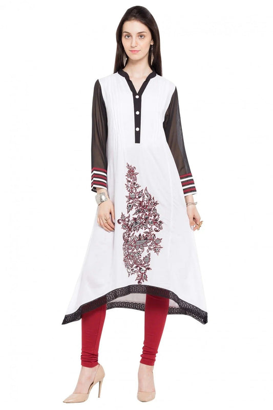 White Plus Size Cotton Kurti NCKR10710168