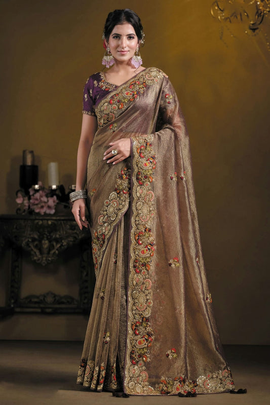 Wine Banarasi Designer Saree NCSD11111190