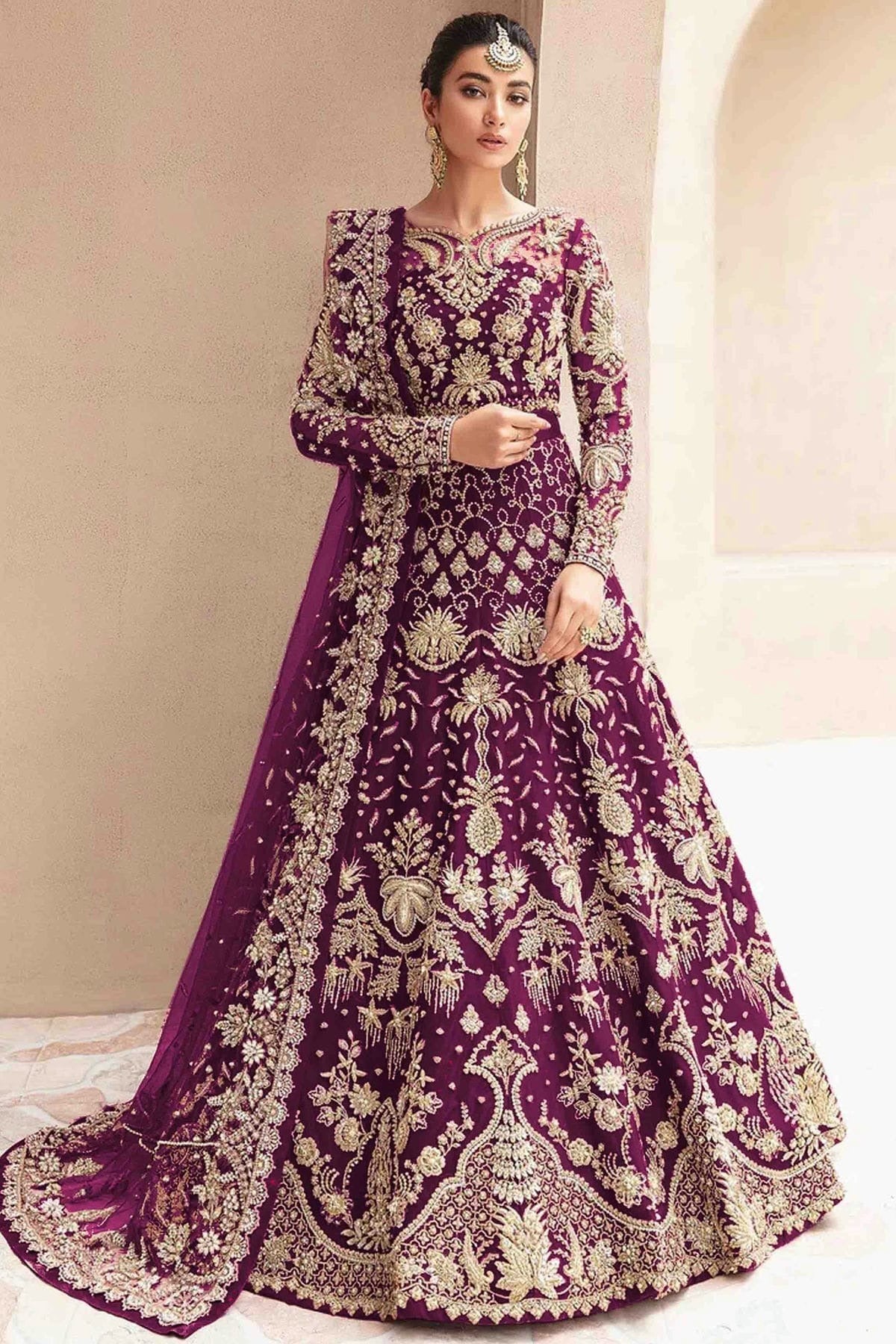 Wine Semi Stitched Butterfly Net Anarkali Suit NCSM11410315