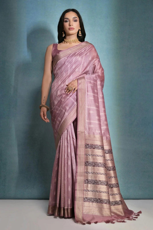 Wine Tussar Silk Saree NCSD11112510