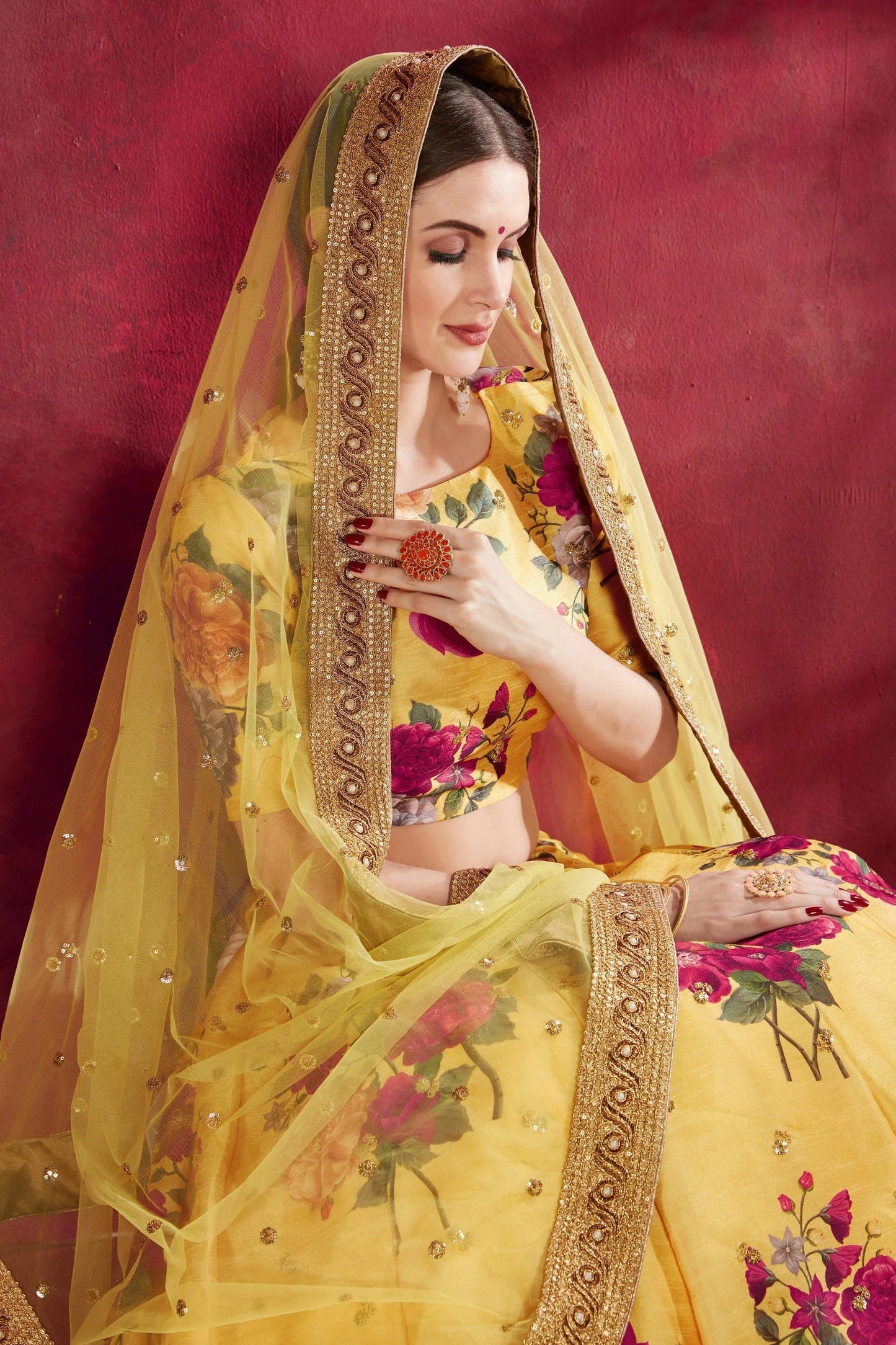 Yellow Banglori Silk Designer Lehenga Choli NCLC10110364