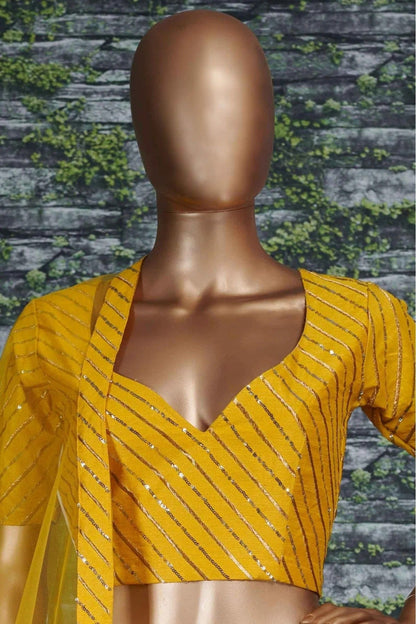 Yellow Banglory Silk Lehenga Choli NCLC10110280