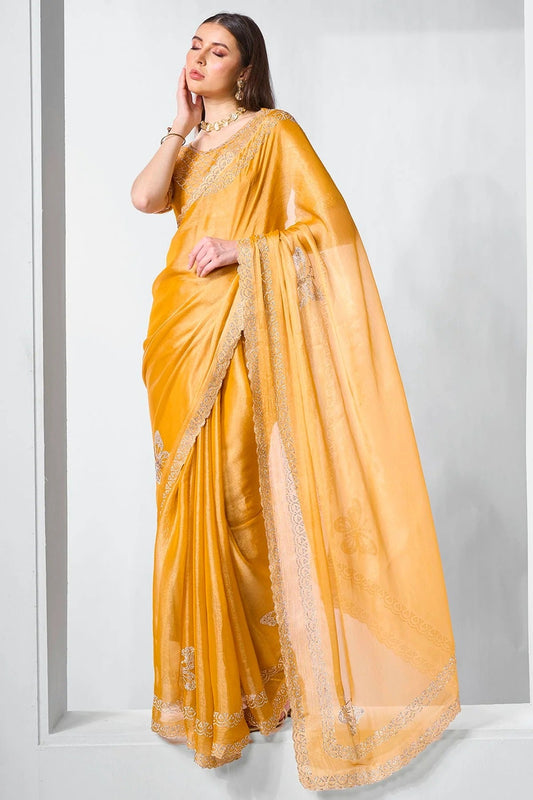 Yellow Burburry Designer Saree NCSD11111800