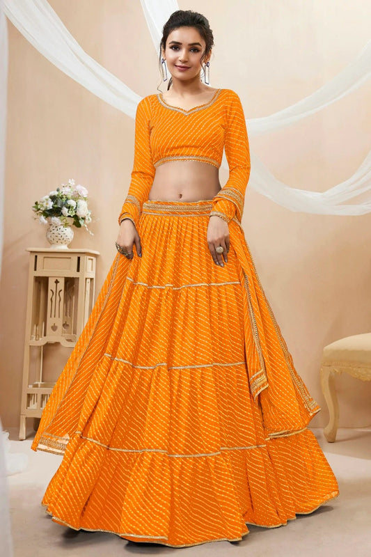Yellow Georgette Lehenga Choli NCLC10110126