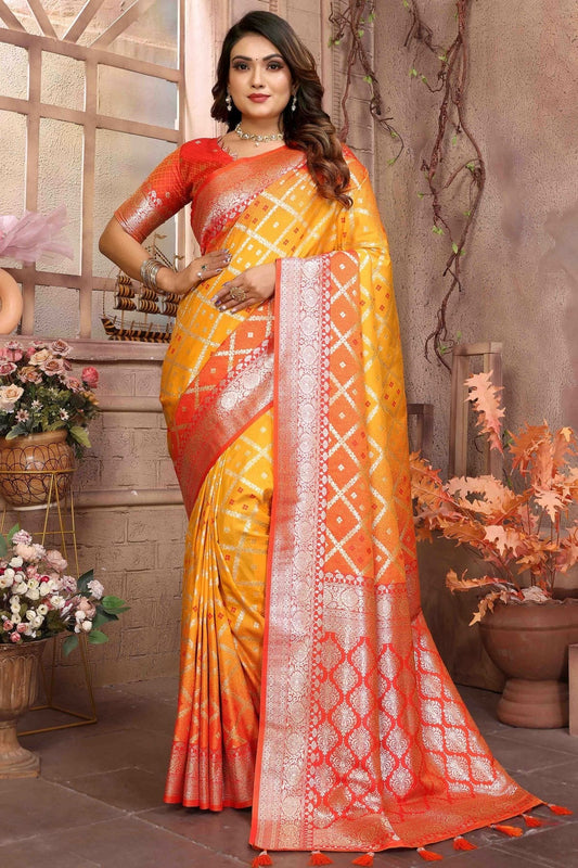 Yellow Kochi Silk Traditional Saree NCSD11110797